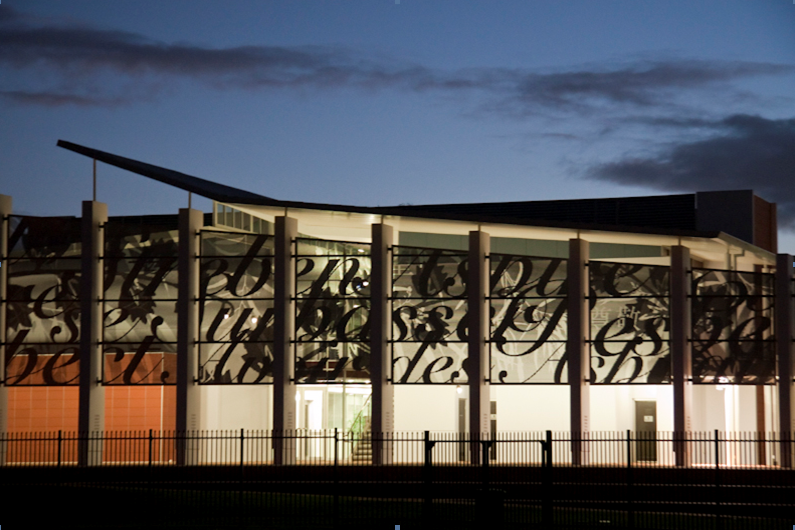 Perforated Screen at Night 1